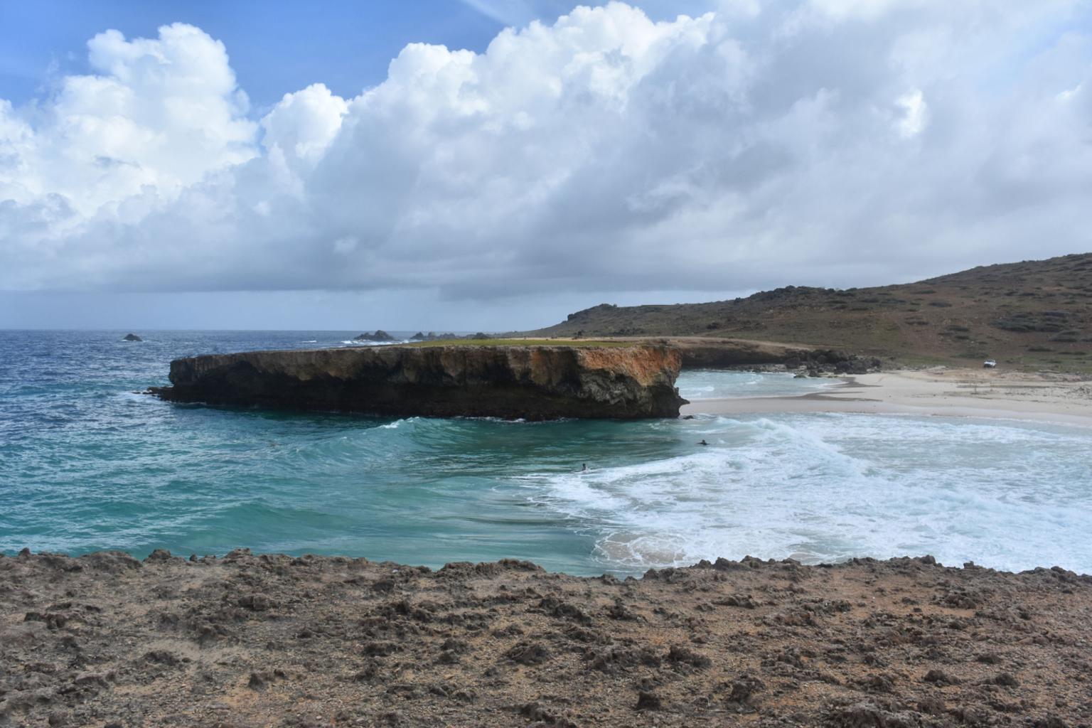 aruba rugged coast hidden beach waves
