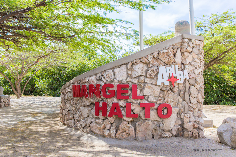 mangel halto entrance sign parking area