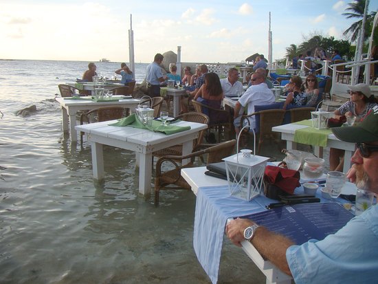 flying fishbone beachfront tables ocean sunset